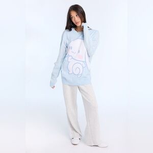💮3/$45💮 Oversized Pastel Blue Cinnamoroll Crew Neck Sweater